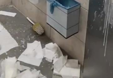 Hastanede kamu malına vahşet! Yeni açılan Kadın Doğum Hastanesi tuvaletinde tahribat kamerada - Videolu Haber