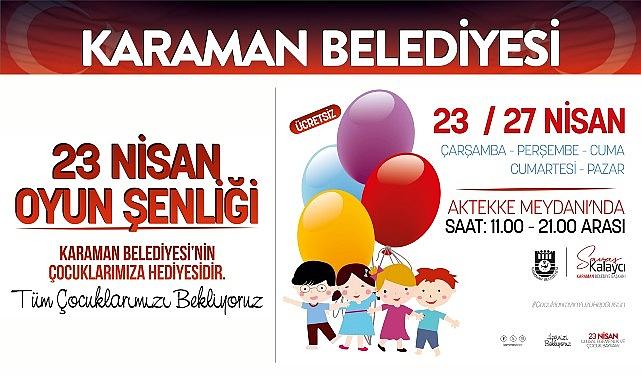 Karaman Belediyesi'nden çocuklara 23 Nisan hediyesi
