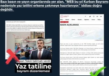 MEB'den Açıklama: Yaz Tatili Takvimi Değişmedi!