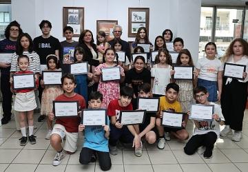 Karikatür Atölyesi katılımcılarından yıl sonu sergisi