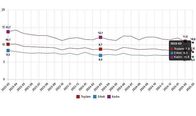 İşgücü İstatistikleri, Mart 2025 İşgücü İstatistikleri, Mart 2025