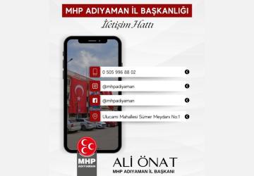 MHP Adıyaman İl Başkanı Ali Önat: 'Adıyaman’da yükselişimiz kararlılıkla devam ediyor'