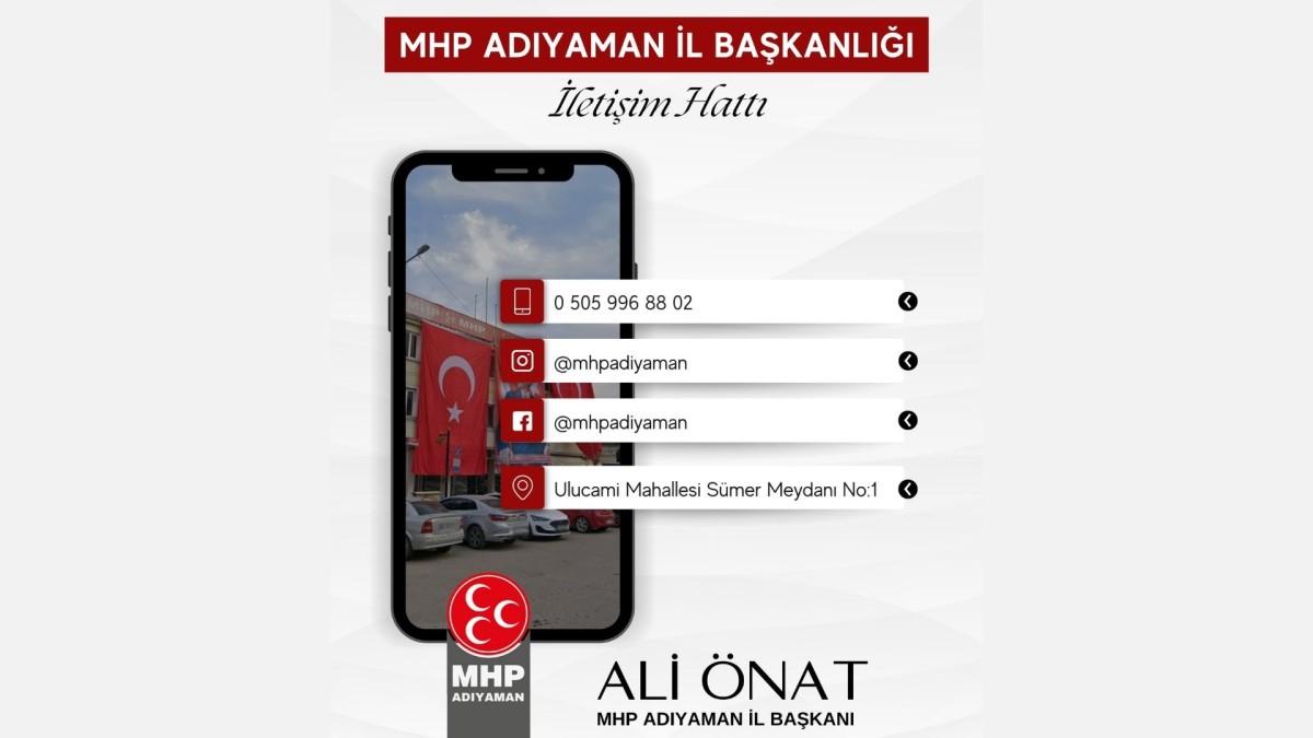 MHP Adıyaman İl Başkanı Ali Önat: 'Adıyaman’da yükselişimiz kararlılıkla devam ediyor' MHP Adıyaman İl Başkanı Ali Önat: 'Adıyaman’da yükselişimiz kararlılıkla devam ediyor'