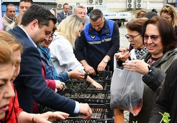 Lüleburgaz Belediyesi'nden vatandaşlara 20 bin adet fide