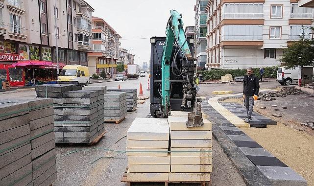 Keçiören'de Kaldırımlar Yenileniyor