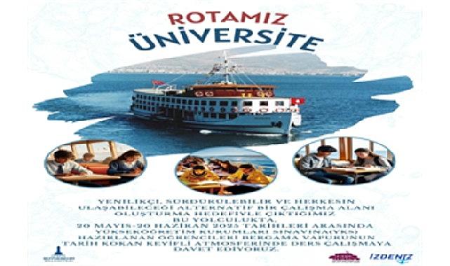 Bergama Vapuru rotasını gençler için çevirdi Bergama Vapuru rotasını gençler için çevirdi