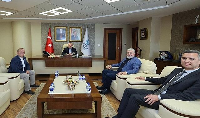 Başkan Büyükakın'a Merih Demiral'ın babası ve STK'lardan ziyaret