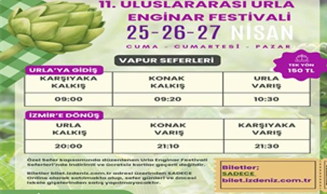 İZDENİZ'den Urla Enginar Festivali'ne özel sefer