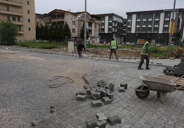 Dumlupınar Mahallesi'nde Parke Çalışmaları Devam Ediyor