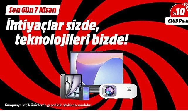“İhtiyaçlar Sizde, Teknolojiler MediaMarkt'ta" Kampanyası Devam Ediyor “İhtiyaçlar Sizde, Teknolojiler MediaMarkt'ta" Kampanyası Devam Ediyor
