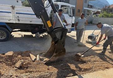 Kuzdere Mahallesi'nde yama çalışmaları