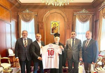 Bekir Ayaz'dan Fener Rum Patriği 1. Bartholomeos'a nezaket Ziyareti