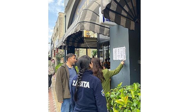 Zabıtadan pastane ve kafelerde denetim Zabıtadan pastane ve kafelerde denetim