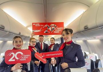 Corendon Airlines 20. yaşını yolcularıyla gökyüzünde kutluyor