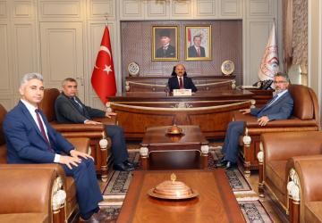 Vali Varol, SGK İl Müdürü Fuat Tekin’i kabul etti