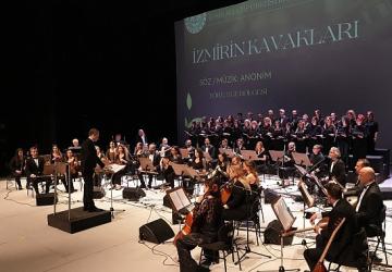 Maarif Orkestrası ve Halk Dansları Topluluğu, Bornova'da Sanatseverlerle Buluştu