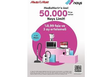 MediaMarkt, Nays iş birliği ile teknoloji alışverişinde 50.000 TL'ye kadar Özel Nays Limit!