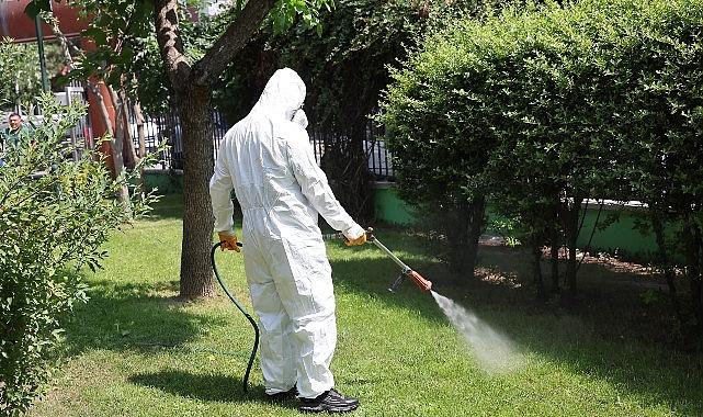 Bağcılar'da parklar ve yeşil alanlar ilaçlanıyor Bağcılar'da parklar ve yeşil alanlar ilaçlanıyor