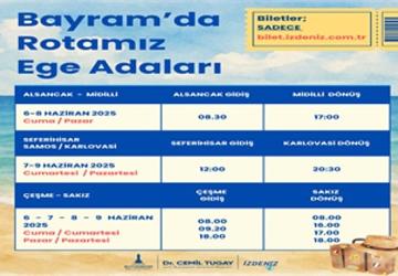 İZDENİZ'in yaz seferleri Kurban Bayramı'nın ikinci günü başlıyor