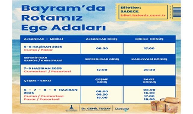 İZDENİZ'in yaz seferleri Kurban Bayramı'nın ikinci günü başlıyor