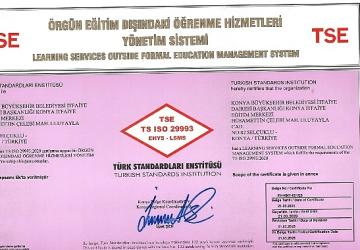 Konya Büyükşehir Belediyesi İtfaiye Dairesi Başkanlığı'na TSE'den Sertifika