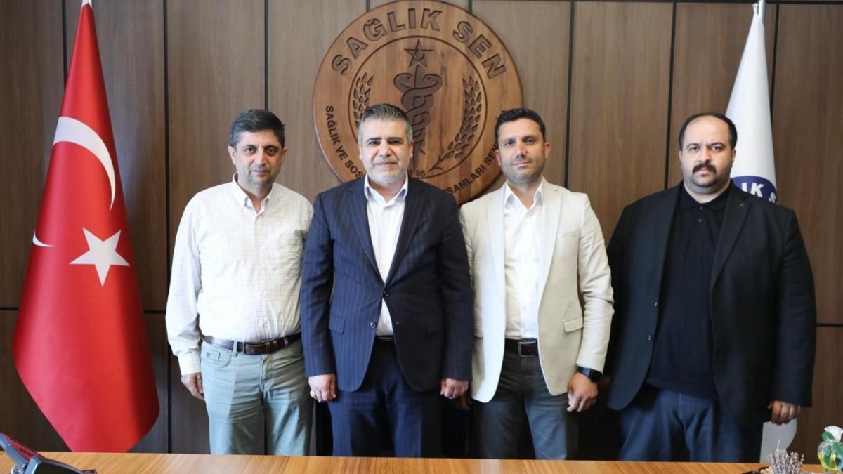 Başkan Aslan’dan Sağlık-Sen’e ziyaret Başkan Aslan’dan Sağlık-Sen’e ziyaret