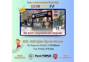 Milas Belediyesi Çocuk Oyun Evi'ne Ön Kayıt Başvuruları Mayıs Ayı'nda Başlayacak