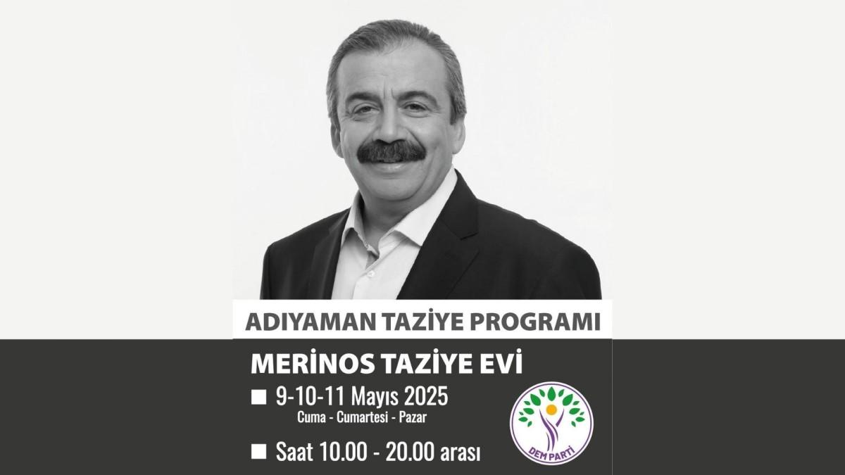 DEM Parti İl Eş Başkanı Coşkun: '9-10-11 Mayıs tarihlerinde, Adıyaman Merinos Taziye Evi’ndeyiz' DEM Parti İl Eş Başkanı Coşkun: '9-10-11 Mayıs tarihlerinde, Adıyaman Merinos Taziye Evi’ndeyiz'