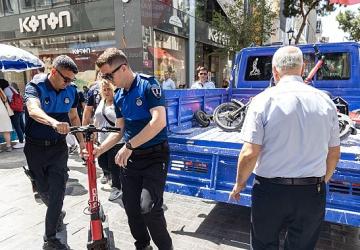 Yaya yollarında scooter ve motora geçit yok