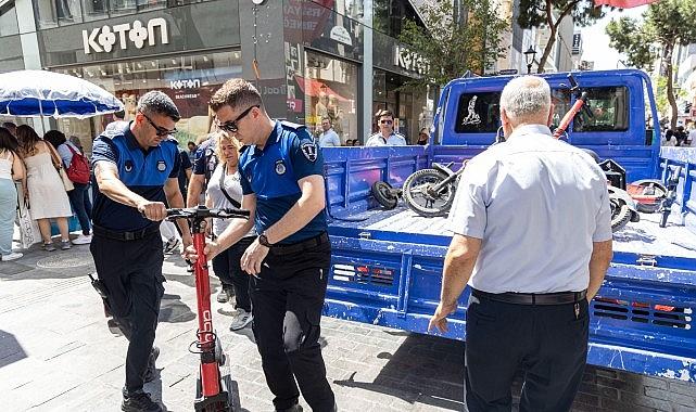 Yaya yollarında scooter ve motora geçit yok Yaya yollarında scooter ve motora geçit yok