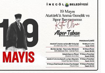 İnegöl Belediyesi'nden 19 Mayıs Programlarına Davet