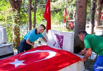 Kadifekale Şehitliği'nde saygı ve vefa mesaisi