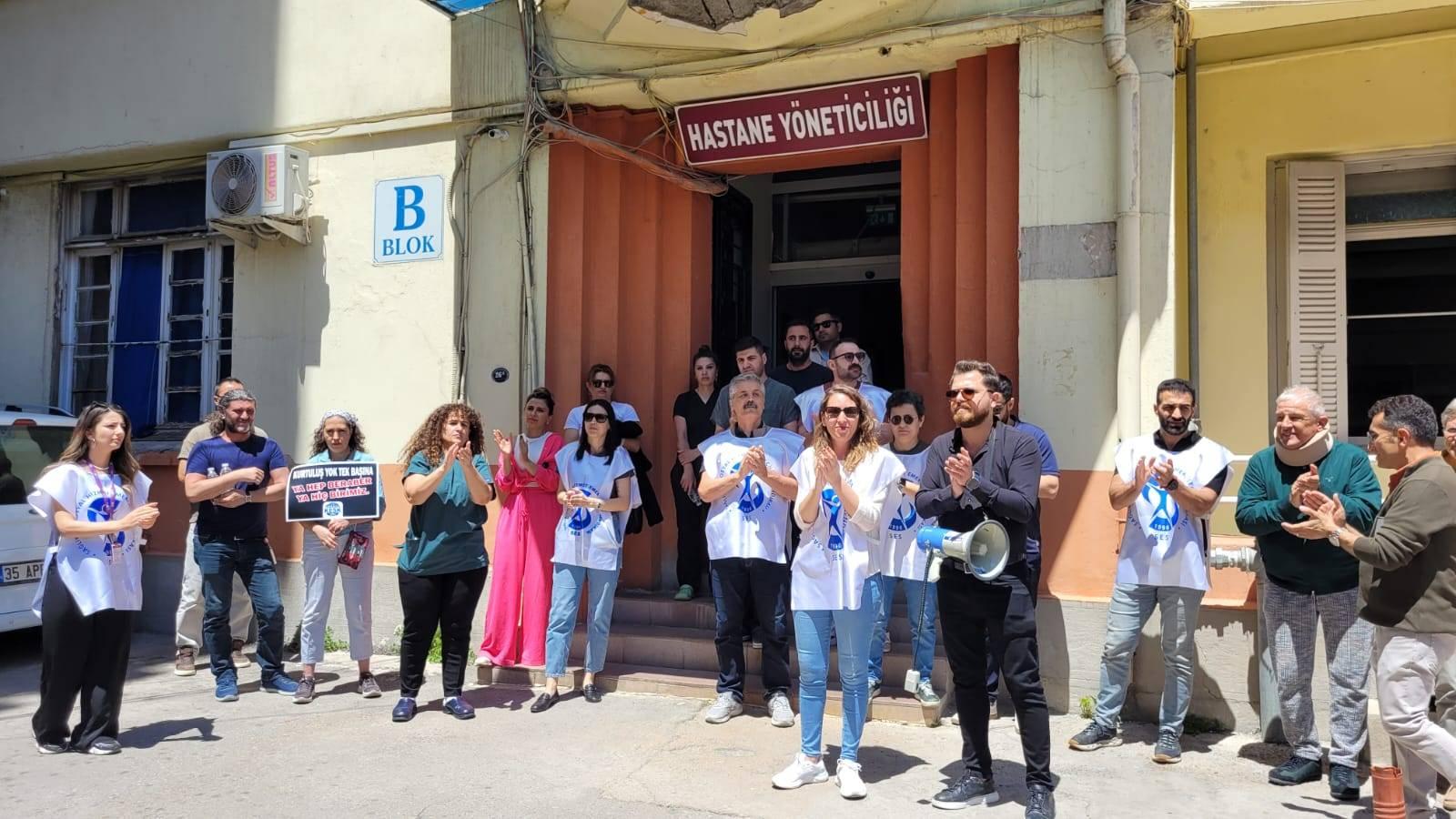 “Alsancak Devlet Hastanesi’nde Örgütlenme Özgürlüğü Baskı Altında” “Alsancak Devlet Hastanesi’nde Örgütlenme Özgürlüğü Baskı Altında”