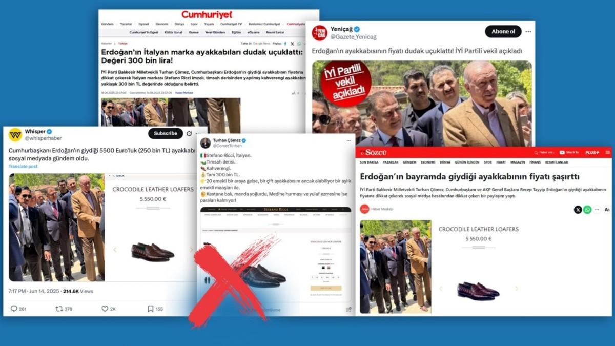 Cumhurbaşkanı Erdoğan’ın ayakkabısıyla ilgili ‘5 Bin 500 Avro’ iddialarına yalanlama Cumhurbaşkanı Erdoğan’ın ayakkabısıyla ilgili ‘5 Bin 500 Avro’ iddialarına yalanlama