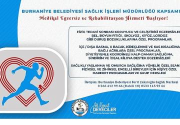 Burhaniye Belediyesi Sağlık İşleri Müdürlüğü'nden Medikal Egzersiz ve Rehabilitasyon Hizmeti