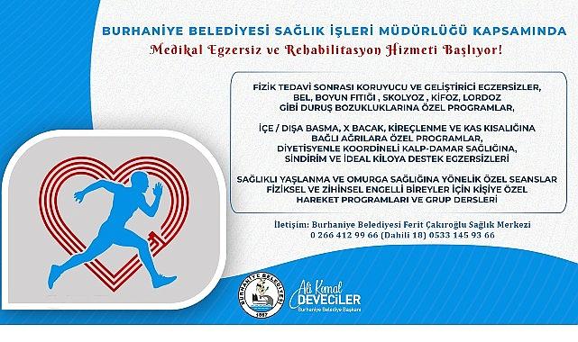 Burhaniye Belediyesi Sağlık İşleri Müdürlüğü'nden Medikal Egzersiz ve Rehabilitasyon Hizmeti