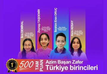 Kahta’dan Türkiye genelinde büyük başarı: Dört öğrenci 500 tam puanla Türkiye birincisi oldu