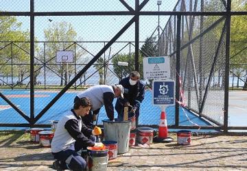 Büyükşehir, basketbol sahalarını yeniliyor