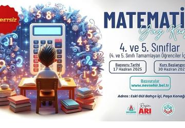 Nevşehir Belediyesi'nden Matematik Yaz Kursu