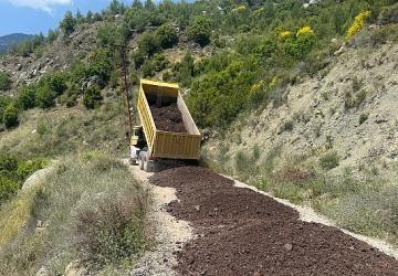 Yayla Kuzdere'de yol bakım çalışmaları