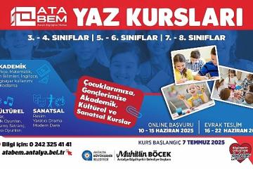 ATABEM yaz kurslarına kayıtlar başladı