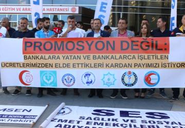 Adıyaman’da sağlık emekçilerinden promosyon ihalesine tepki: ‘Bankaların kazandığı kârın payı bize aittir’ - Videolu Haber