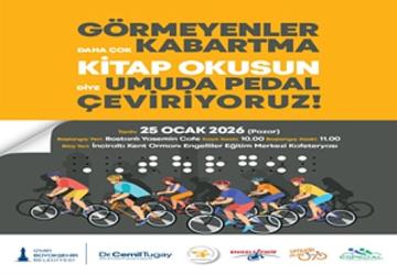 İzmir'de görme engelliler için farkındalık sürüşü