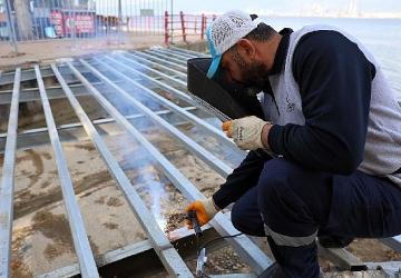 Değirmendere sahiline yeni yaya geçiş köprüsü