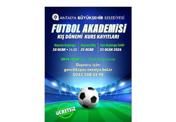 Futbol Akademisi kış dönemi kayıtları başlıyor