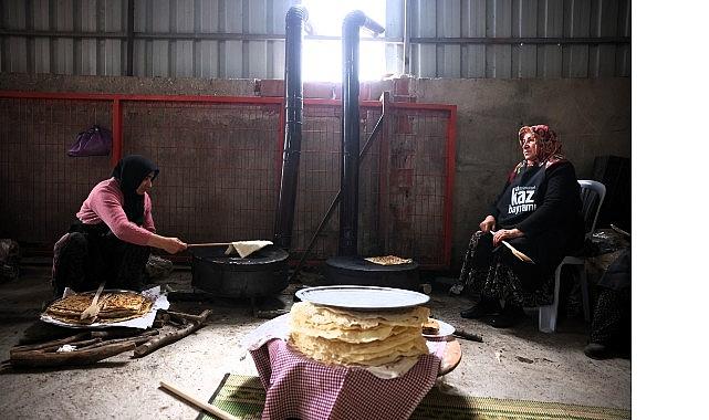 Eseler Köyü'nde Kaz Bayramı öncesi imece bereketi