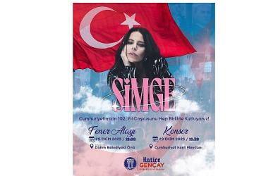 Didim'de 29 Ekim Cumhuriyet Bayramı Simge Konseriyle Kutlanacak