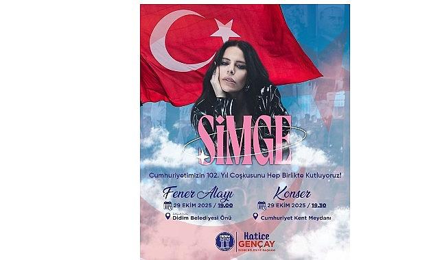 Didim'de 29 Ekim Cumhuriyet Bayramı Simge Konseriyle Kutlanacak