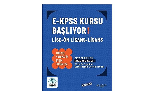 Nilüfer Belediyesi'nden engelli bireylere ücretsiz E-KPSS kursu
