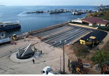 1 Mart Vapur İskelesi Otoparkı yüzde 85 tamam